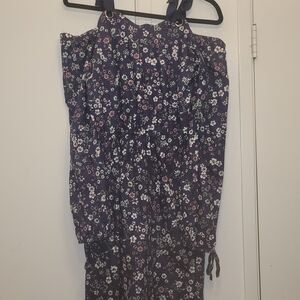 Floral Off the Shoulder Navy Mini Dress